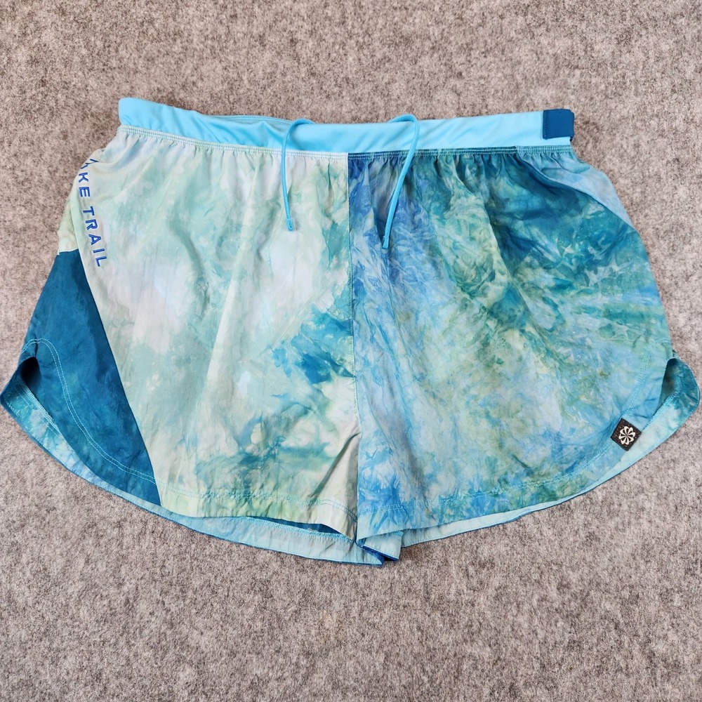 Nike Women's Blue Tie-Dye Trail Shorts